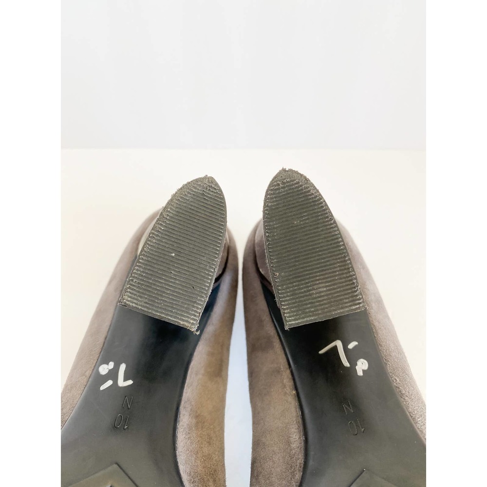 VANELI Women's Gray Suede Pointed Toe Chunky Block Heel Pumps size 10 Narrow - Picture 9 of 11